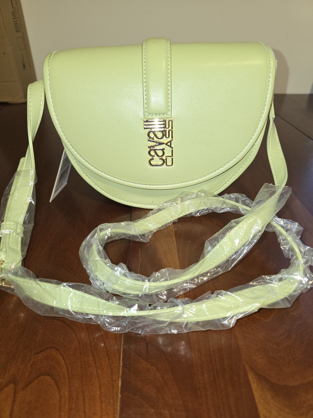 Cavalli Class NWT Pastel Lime 💚 Crossbody Saddle Bag